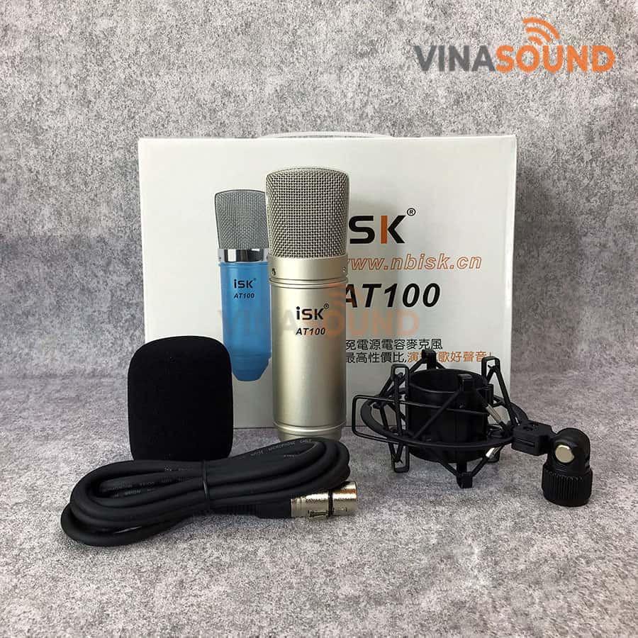 Bộ Mic Hát Livestream Sound Card H9 &amp; Mic ISK AT100 Hàng Loại 1 . Chuyên Livestream , Thu Âm , Live Bigo , Tiktok