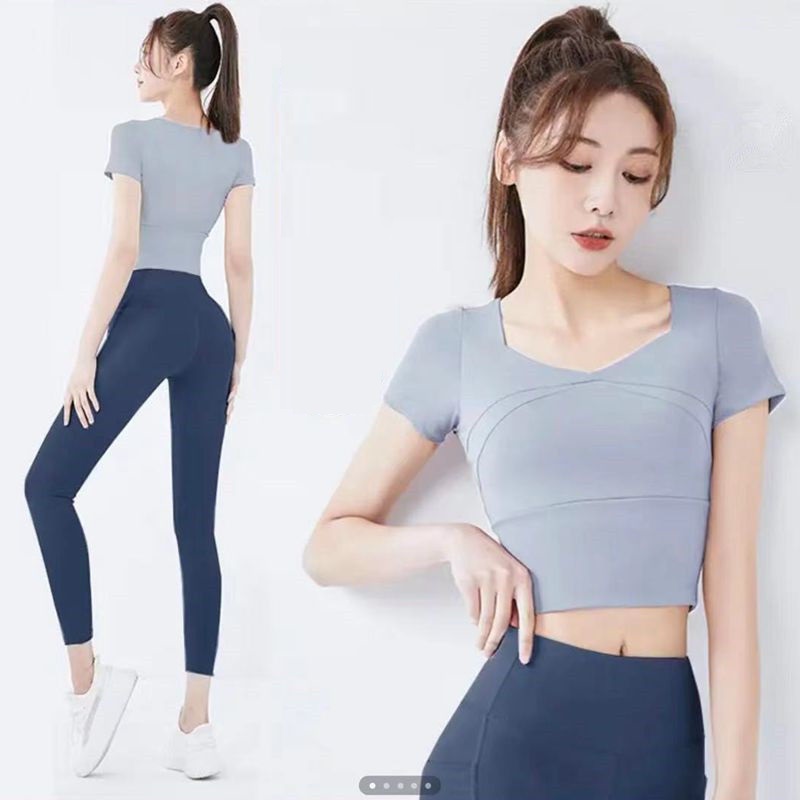 Áo Croptop thể thao CÓ MÚT ĐỆM áo tập Gym Yoga ôm body, tôn dáng