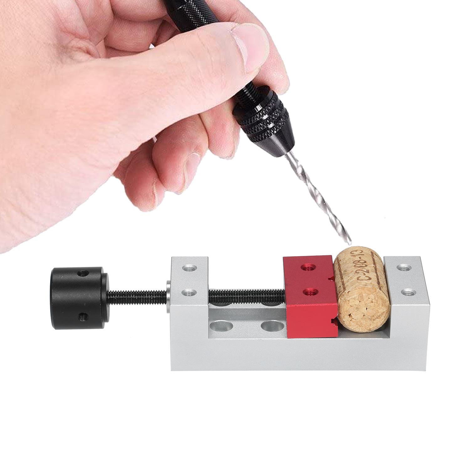 2-Inch Mini Drill Press Vise Flat Clamp C Clamp Bench Vise for Carving Engraving Machine Walnut Jewelry Watch Repairing