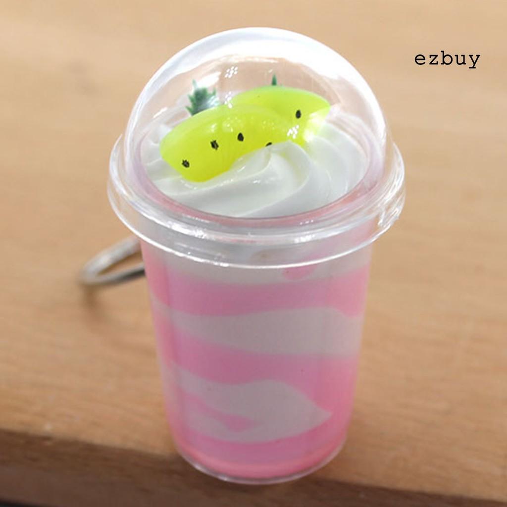 Móc Chìa Khóa Hình Ly Kem Bằng Silicone
