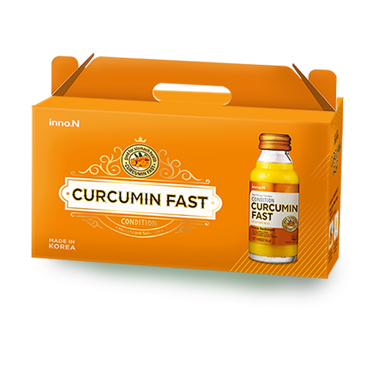 Set quà tặng 10 chai nước tinh nghệ Curcumin Fast hỗ trợ bảo vệ và tăng cường chức năng dạ dày 100ml