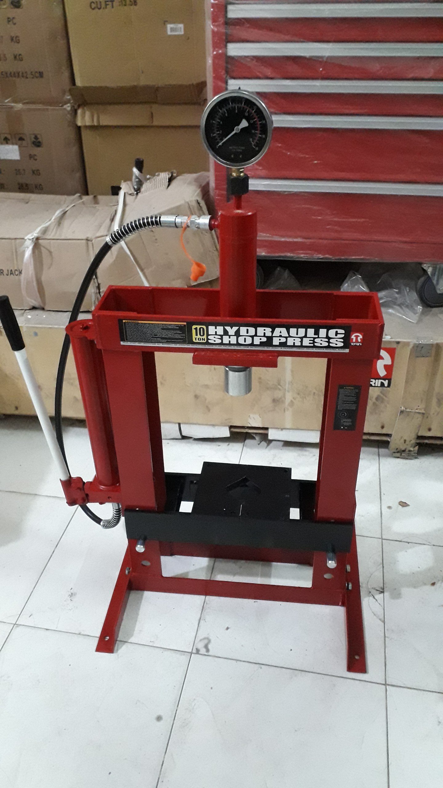 Máy ép thủy lực 10 tấn có đồng hồ canh chỉnh lực ép