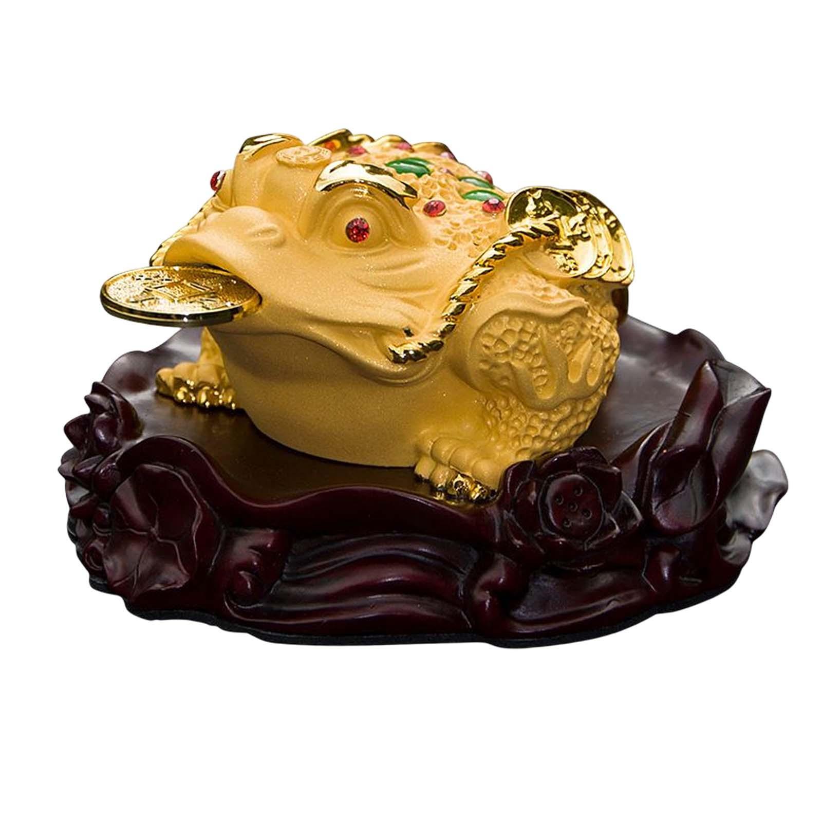 Feng Shui Lucky  Toads Statue Ornament for Car Interior Restaurant