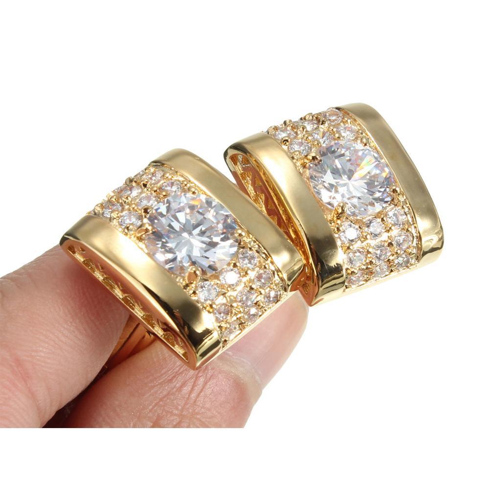 Unique Mens Brass Rectangle Formal Cuff Links Fashion Male Gift