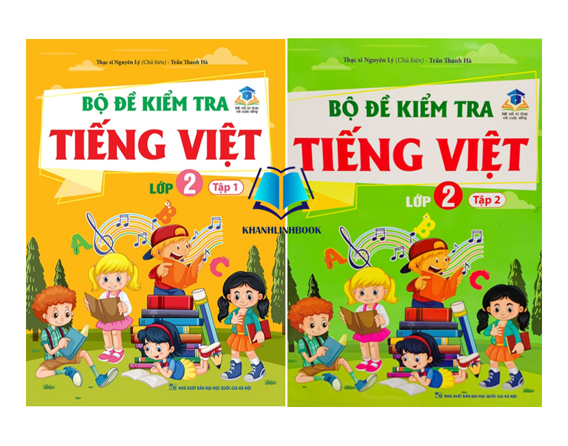 Sách - Combo Bộ đề kiểm tra Tiếng Việt lớp 2 tập 1 + 2