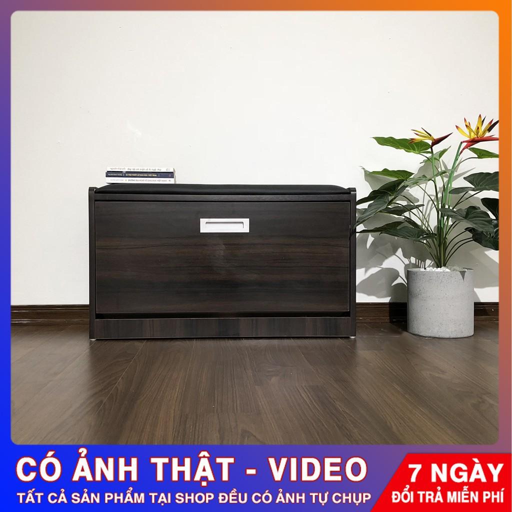 Tủ Giày Thông Minh 3 Tầng Có Ghế Ngồi Có Nệm Da Kích Thước 80x45x30cm