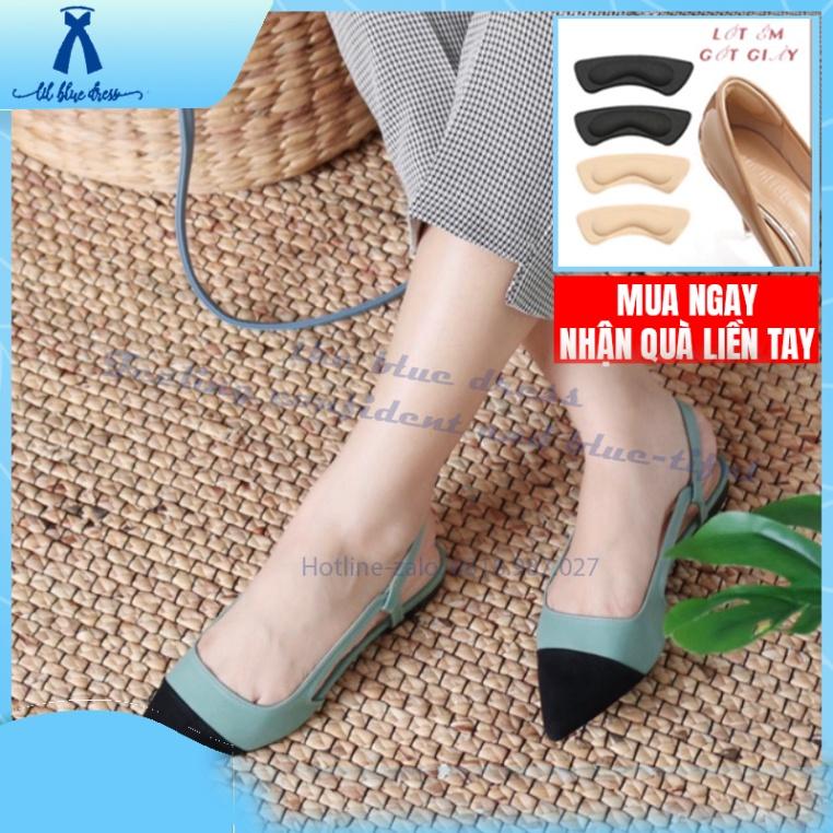 QUẢNG CHÂU Giày búp bê giày bệt Slingback phối mũi captoe có thêm bigsize