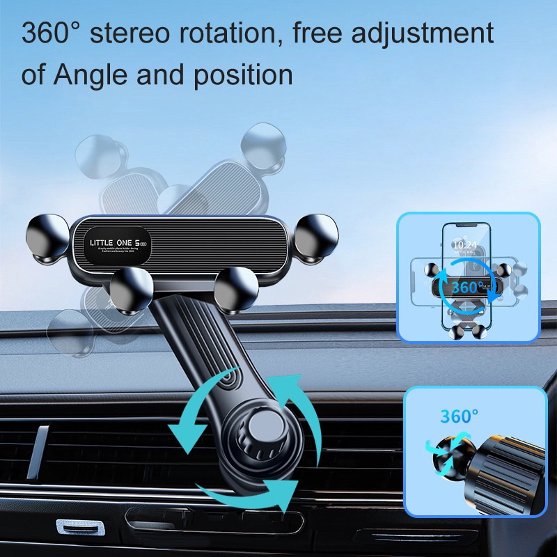 Giá đỡ điện thoại gắn cửa điều hòa không khí xe hơi ô tô car xoay 360 độ tiện dụng 2024 - miếng lót chuột