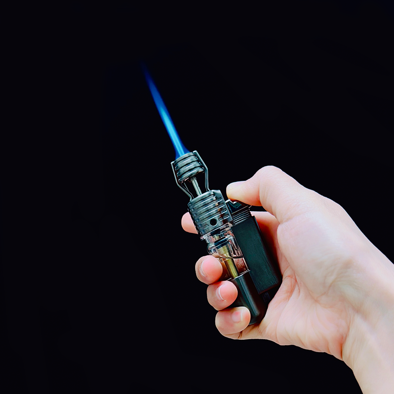 Bật lửa hột quẹt khè đứng BAIRUI BR658 hình trụ gas lộ thiên - xài gas