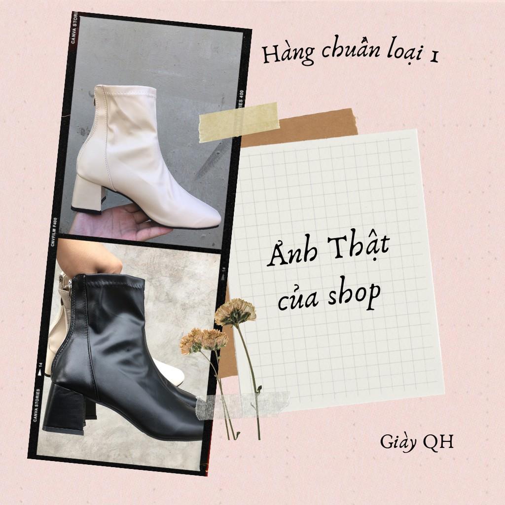 Bốt Nữ Hàn Quốc 5cm Cổ Cao AAA Da Mềm Kiểu Dáng Trẻ Trung