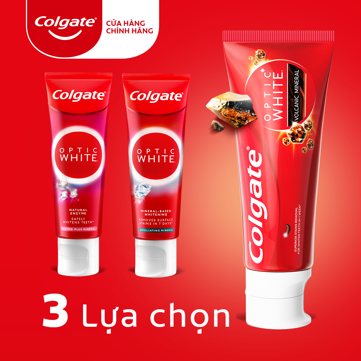 Kem đánh răng Colgate làm trắng răng khoáng núi lửa 100g