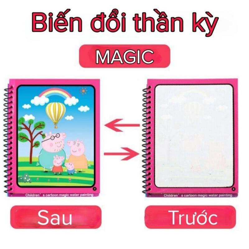 Tranh tô màu nước ma thuật tái sử dụng nhiều lần đa dạng mẫu