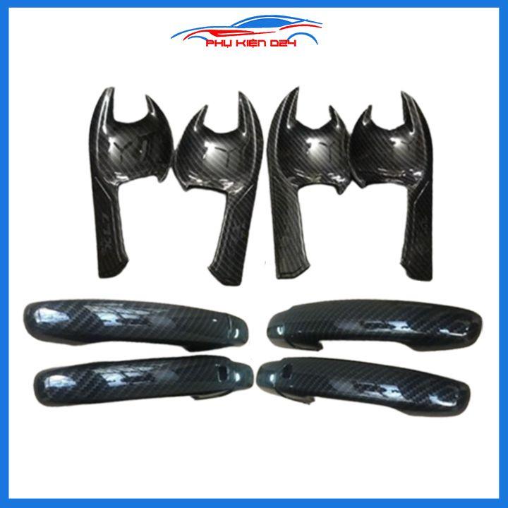 Ốp tay hõm XL7 2020-2021-2022 vân carbon/mạ crom chống trầy bảo vệ cửa xe ô tô