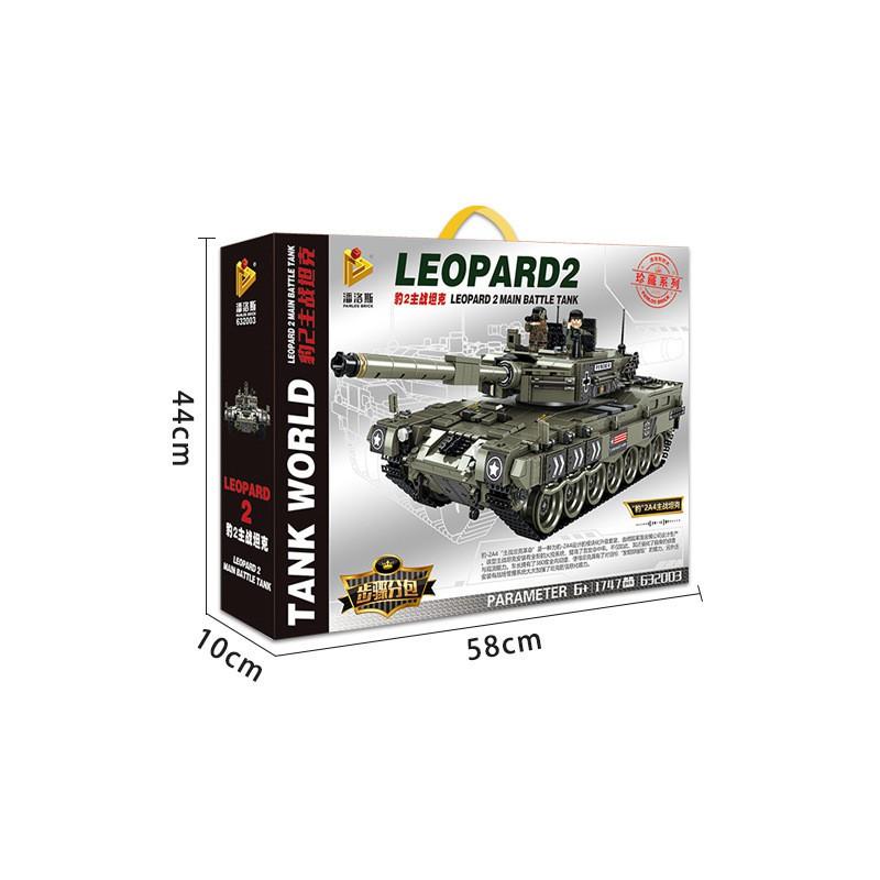 Đồ chơi Lắp ráp Xe Tăng Đức Leopard 2 - Panlos 632003 Tank German Leopard - Xếp hình thông minh - Đồ chơi trí tuệ