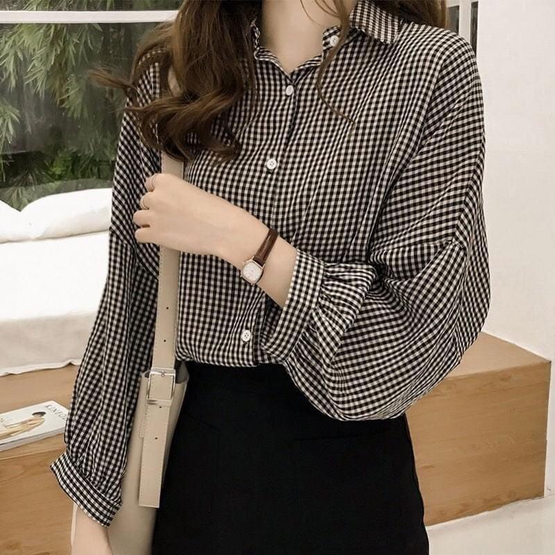 Áo sơ mi caro nữ, Sơ mi công sở trẻ trung