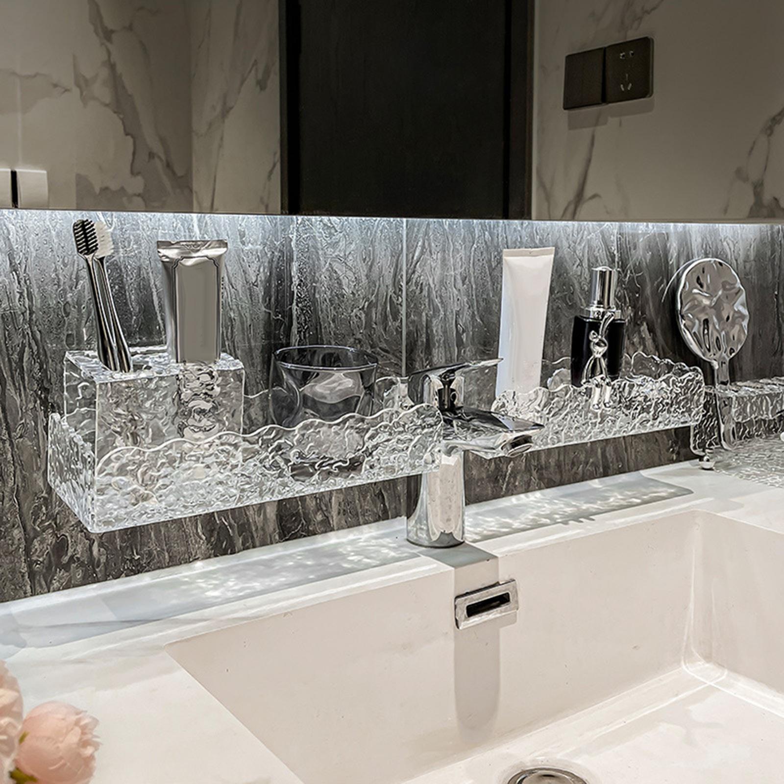 Shower Rack RV Dorm Living Shampoo Cosmetic Holder Acrylic Shower Shelf