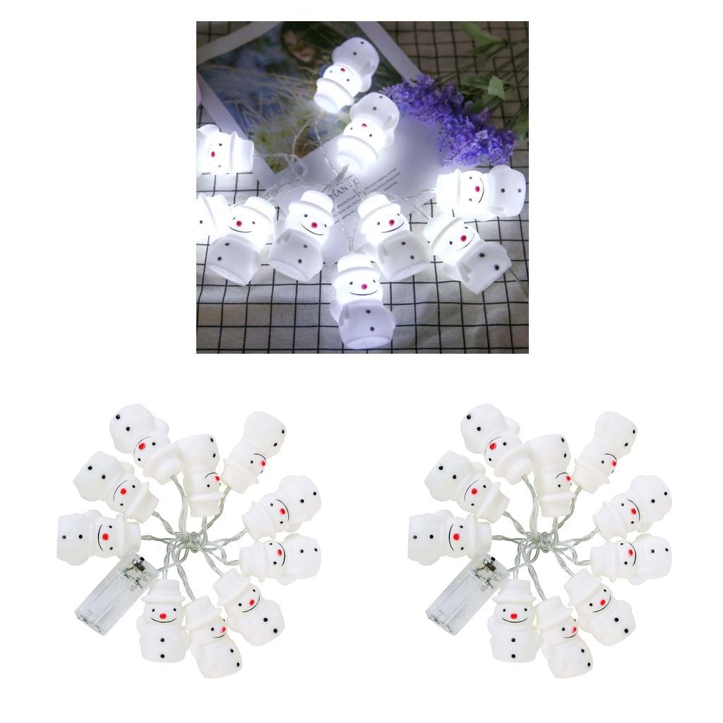 BZ988 10LED Battery Power Snowman - shaped Fairy String Lights