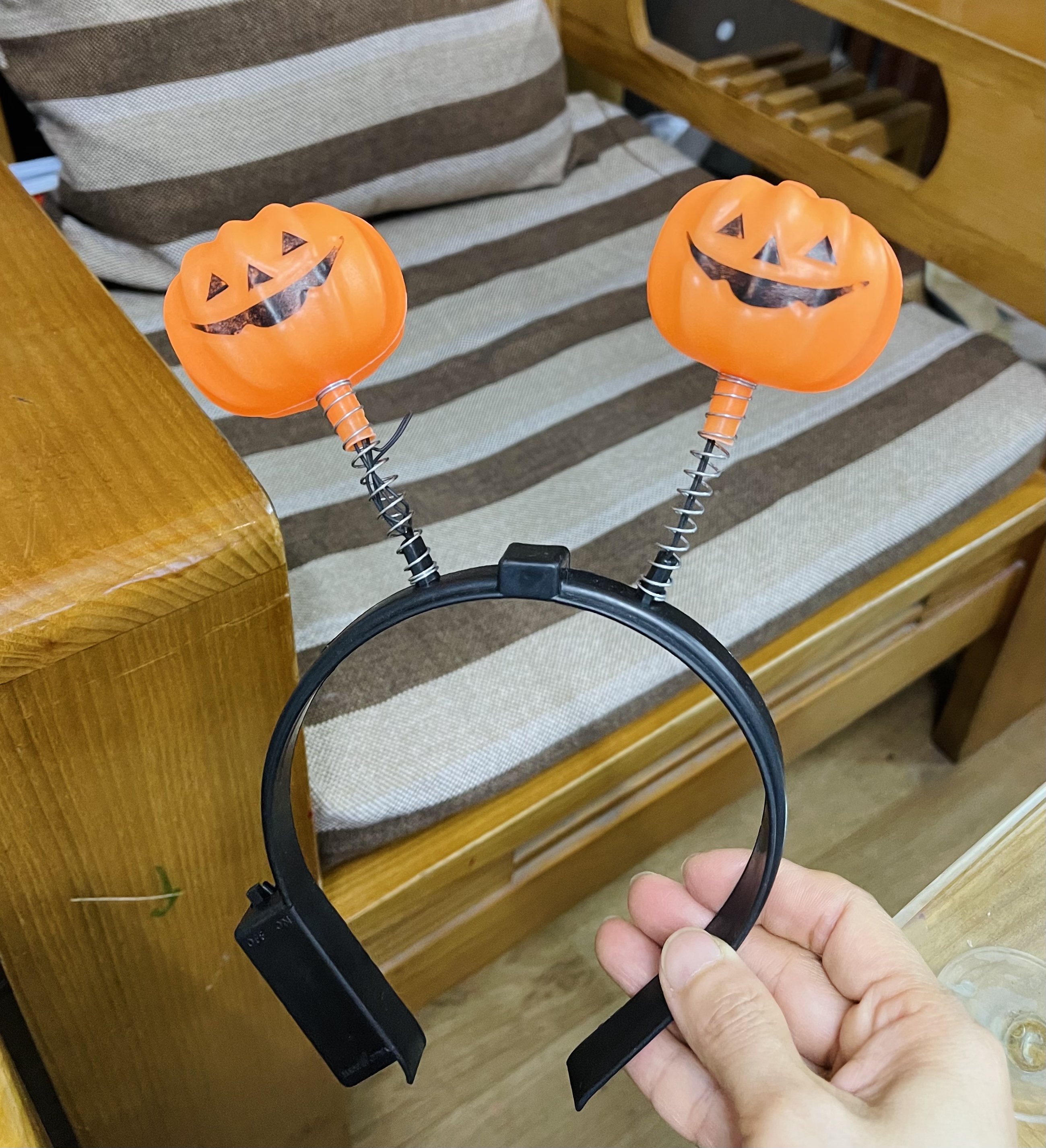 Bờm đèn bí ngô hoá trang halloween/ bờm tóc chơi halloween