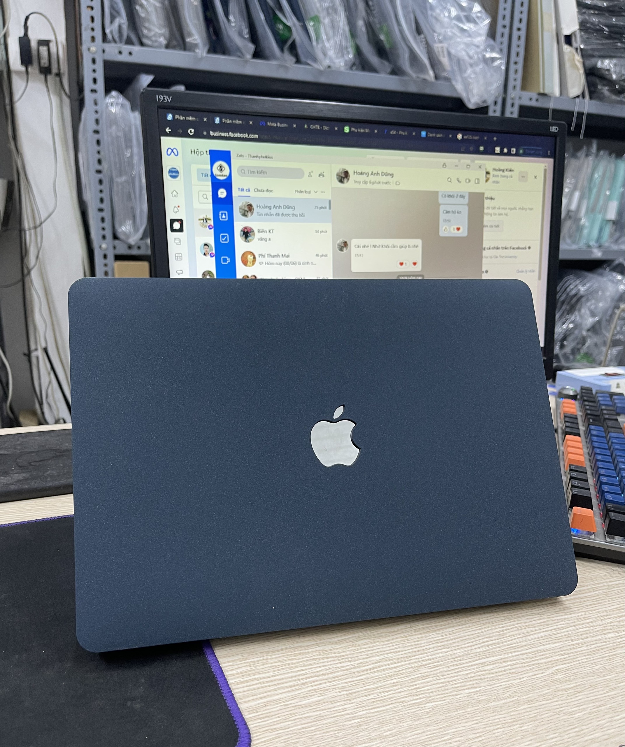Case Ốp Macbook màu Midnight cao cấp cho Macbook Air 15" M2