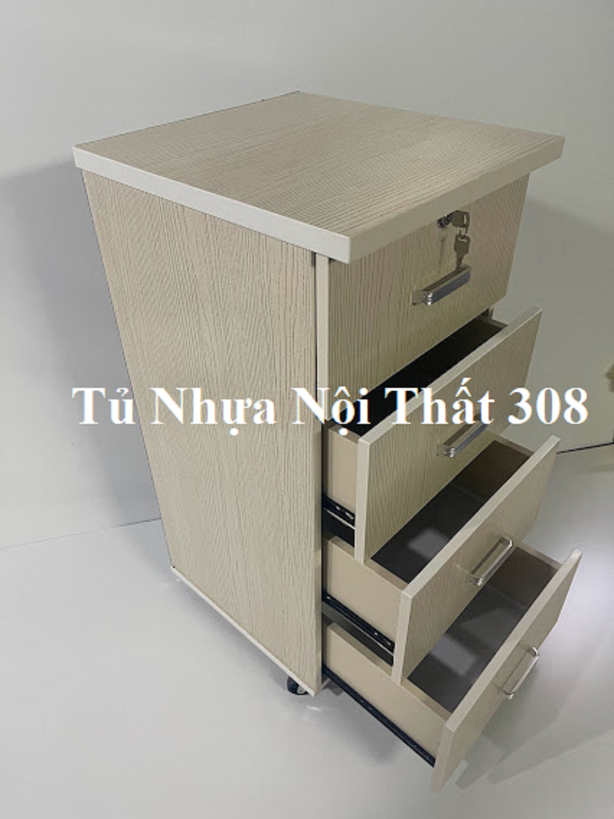 Tủ, Kệ Đầu Giường Nhựa Đài Loan Cao 89,5cm Ngang 42cm Sâu 42cm Màu Gỗ Sồi K108