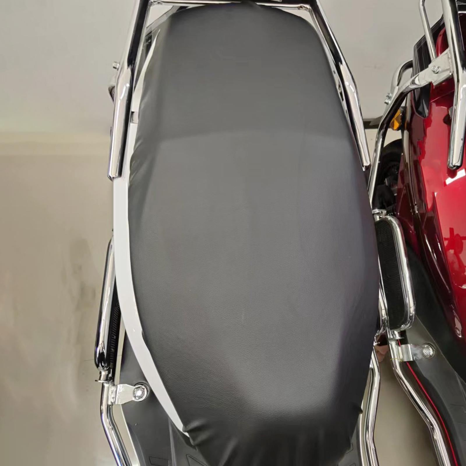 Elastic Motorcycle Seat Cushion Cover PVC Black Anti Slip for Scooter