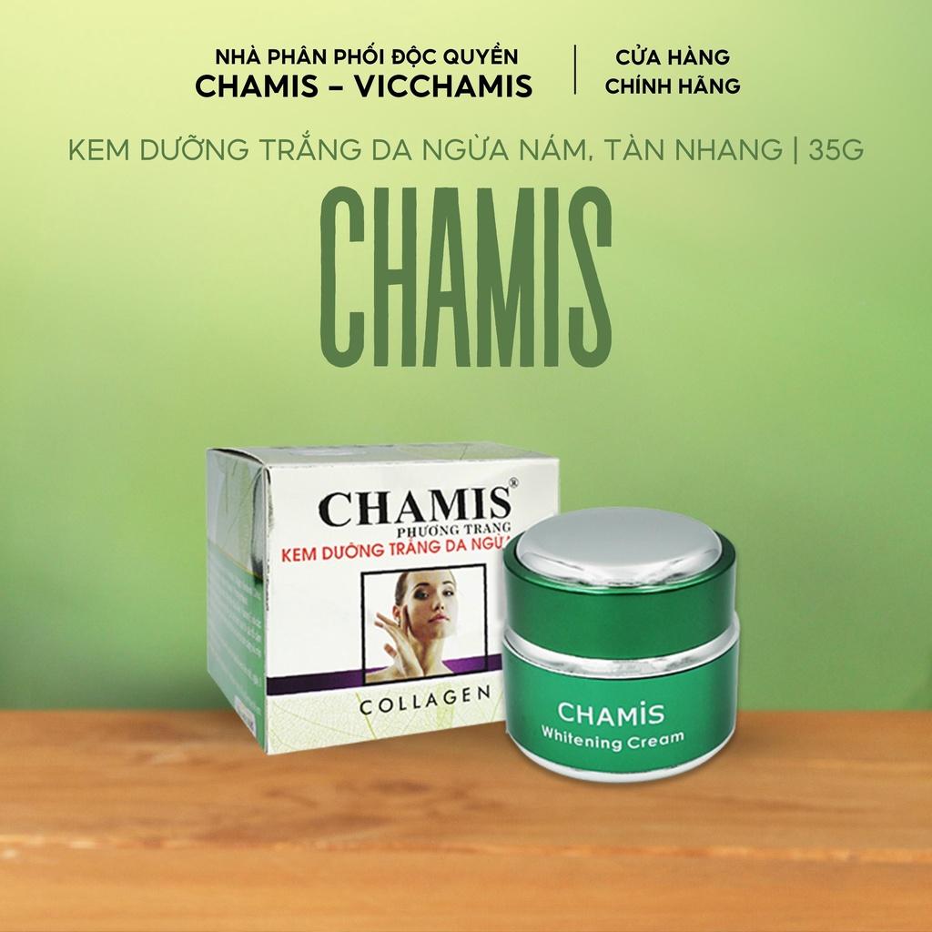 Kem dưỡng trắng, giảm mờ nám tàn nhang, mang đến làn da tươi sáng, căng bóng Chamis