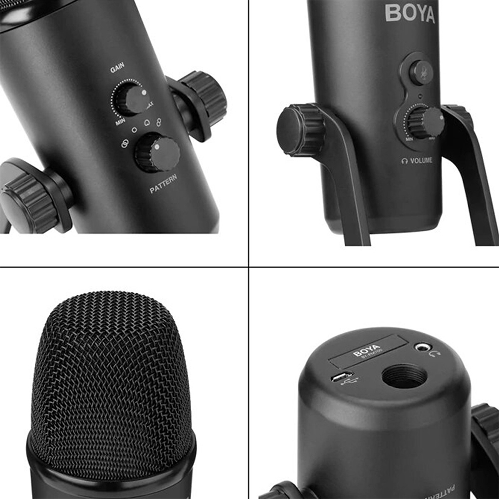 Phụ Kiện Âm Thanh | Micro Thu Âm Chuyên Nghiệp BOYA USB &amp; Large-Diaphragm Condenser Mic BY-PM700 - Hàng Chính Hãng