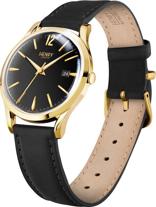 Đồng Hồ Unisex Dây Da Bò Henry London HL39-S-0176 WESTMINSTER (38.5mm) - Đen