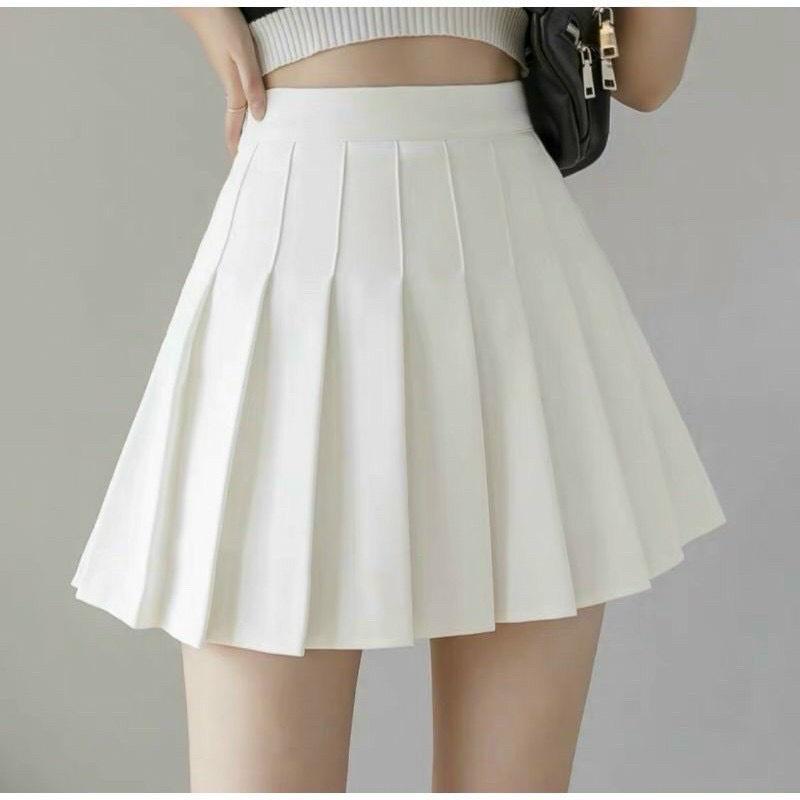 Chân váy tennis xếp ly trắng