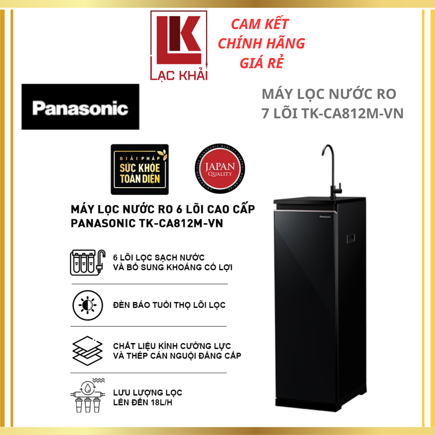 Máy lọc nước RO Panasonic TK-CA812M-VN 6 lõi - Hàng chính hãng - Bảo hành 12 tháng chính hãng