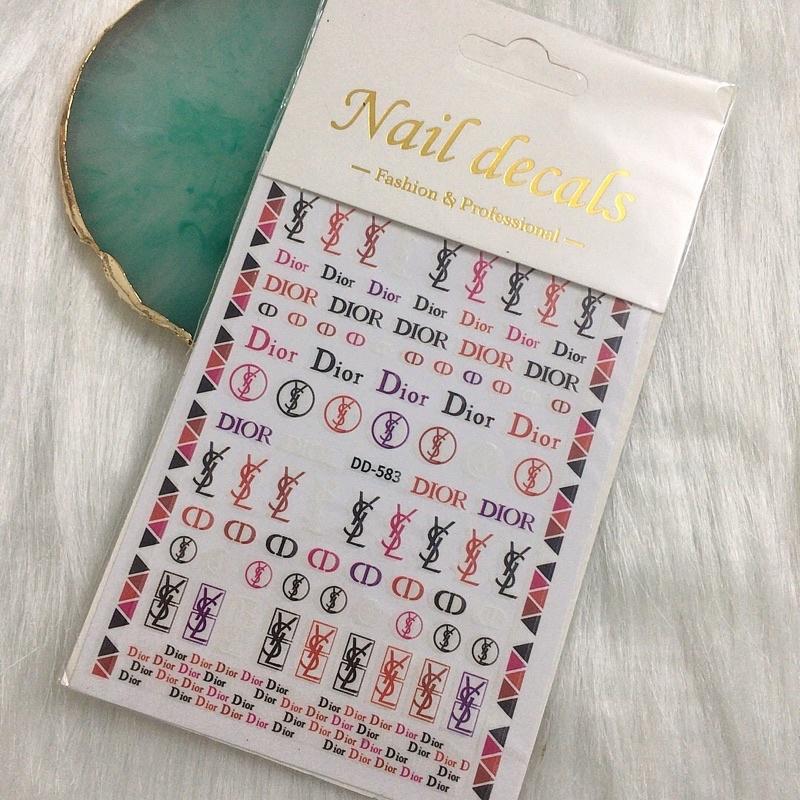 Nail art sticker, sticker dán móng, phụ kiện trang trí móng