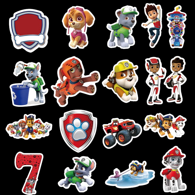 Sticker 50 miếng hình dán Chó cứu hộ - hàng nhập khẩu