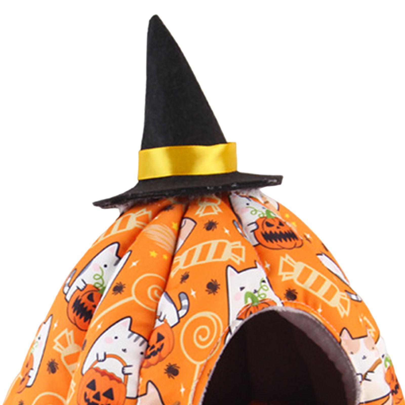 Halloween Pumpkin Nest, Nest House, Pet Accessories, Soft Sleeping Bed, Tent Cage Warm Bed Cave Tent for Hamster Small Pet, Animals Bird Hedgehog