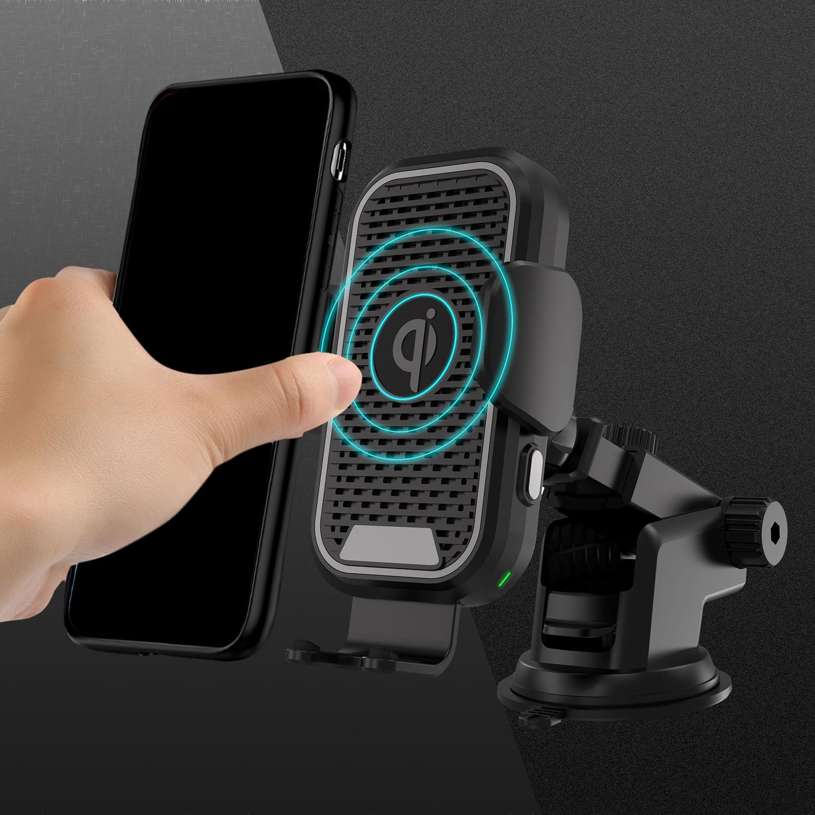 15W Car Wireless Fast Charging Holder Stand Auto-Clamp for /Samsung