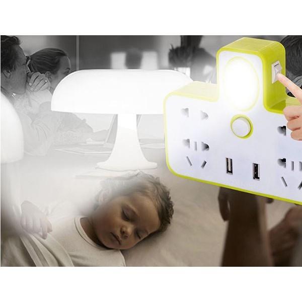 Ổ cắm điện đa năng có đèn ngủ và cổng usb