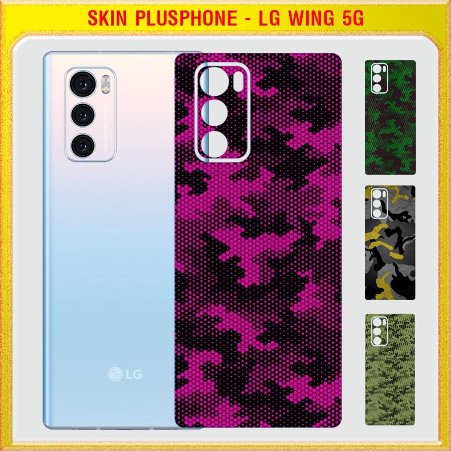Dán Skin cho điện thoại LG Wing 5G màu matrix camo