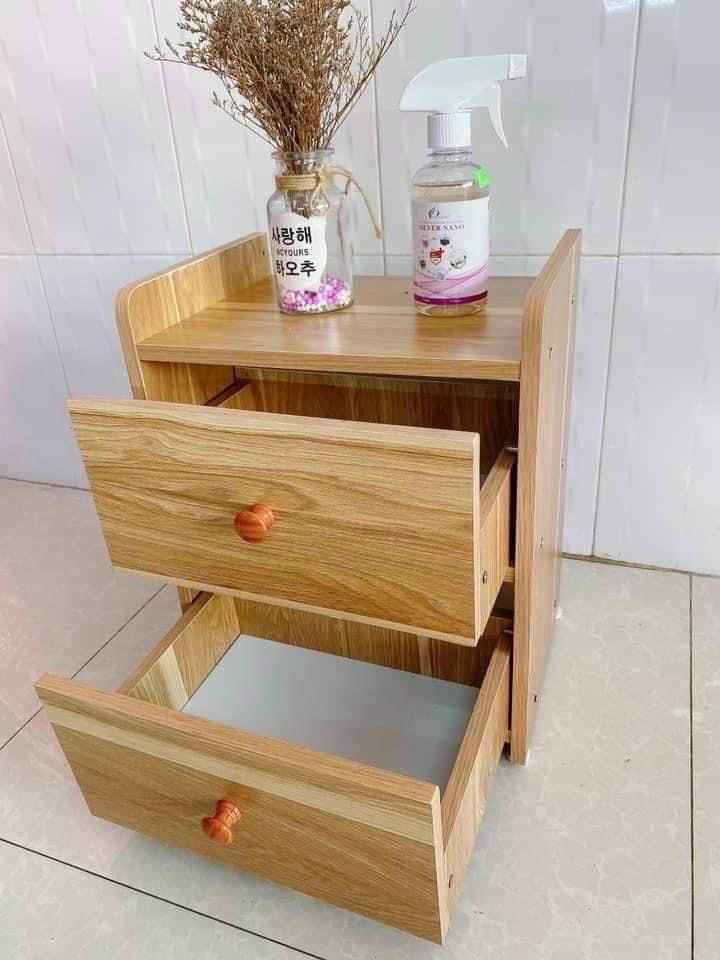 Tủ đầu giường mini tab gỗ đầu giường có ngăn kéo tiện ích đa năng từ gỗ MDF phủ Melamine 42 x 32 x 26 TAGO ND04