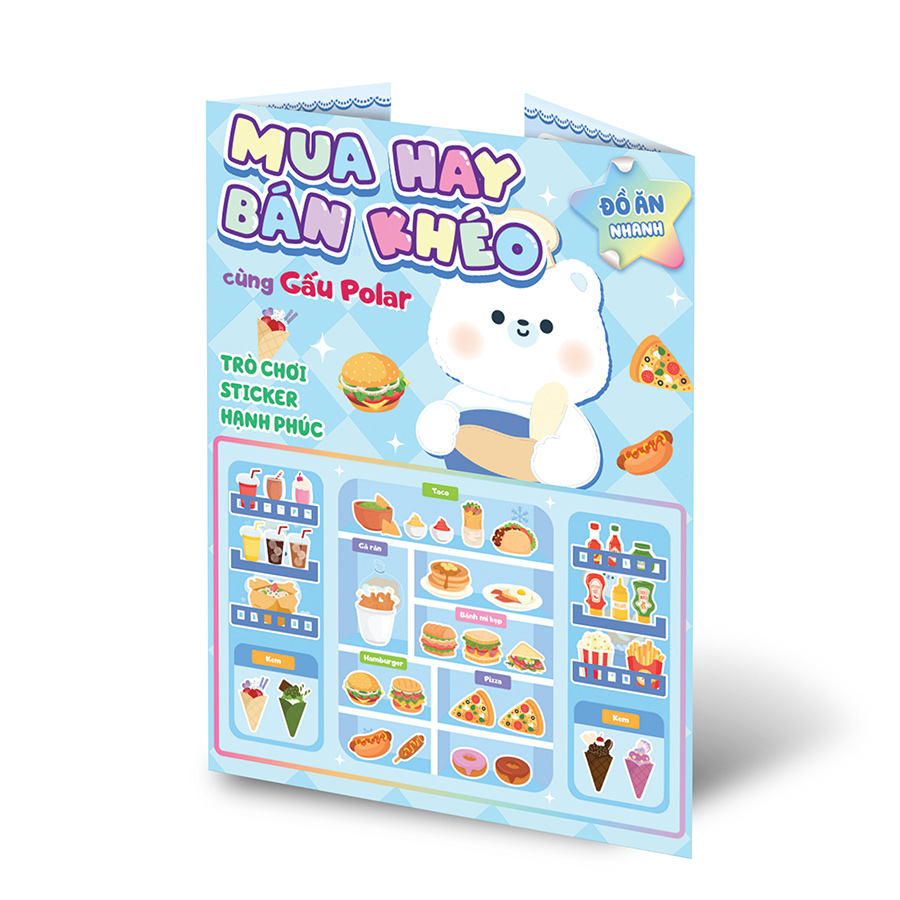 Combo Sách Mua hay bán khéo - trò chơi bóc dán cho bé (5 cuốn)