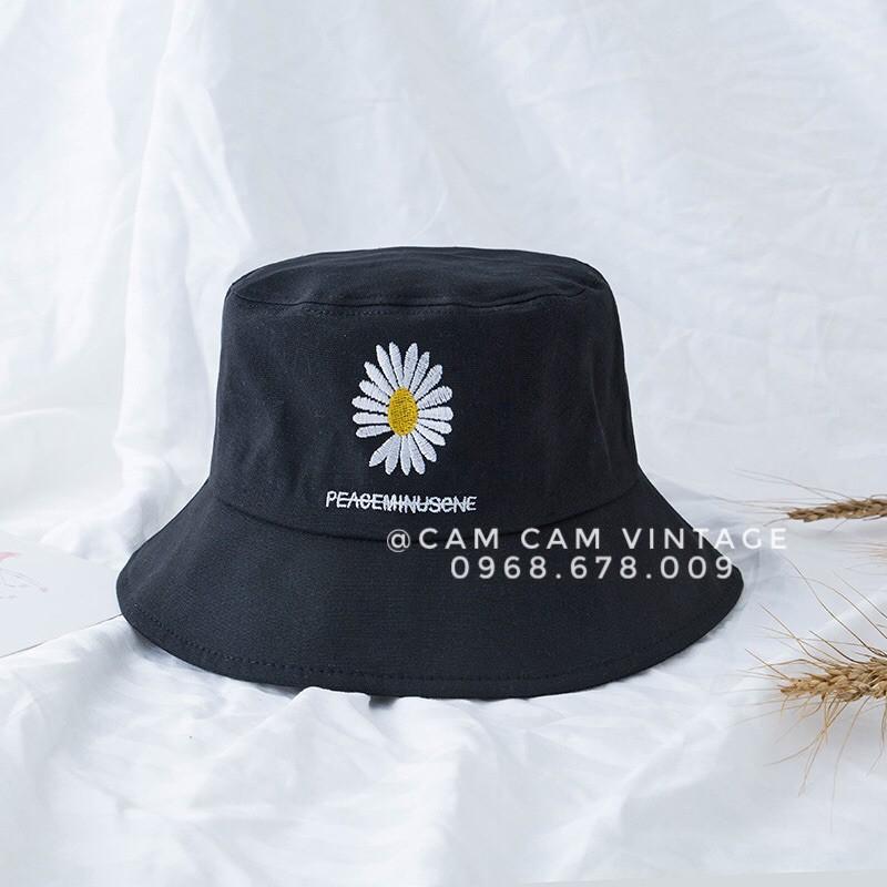 NÓN MŨ BUCKET ULZZANG MẢUKO THÊU CHỮ - CAMCAMVINTAGE