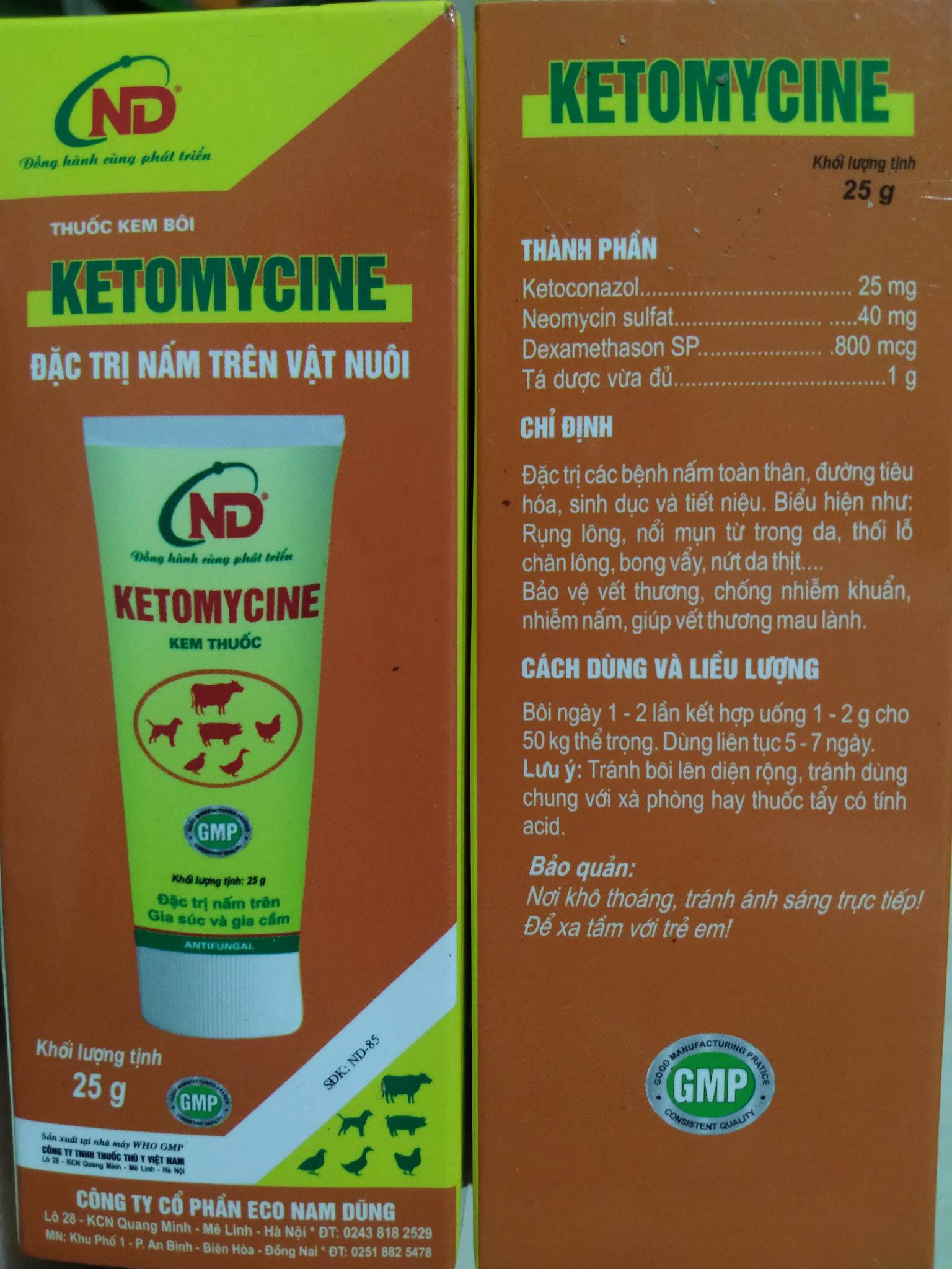 KETOMYCINE DÀNH CHO CHIM, VẸT, YẾN PHỤNG (TR Ị NẤ M CHO CHIM)