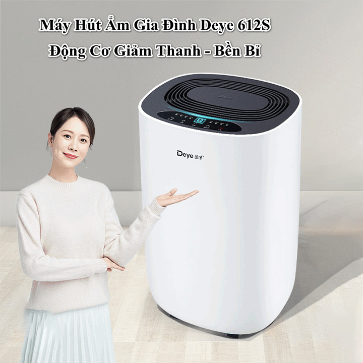 Máy hút ẩm không khí Deye DY-612S công nghệ mới độ ồn siêu thấp, thanh lọc ion âm, hẹn giờ thông minh Hàng Chính Hãng