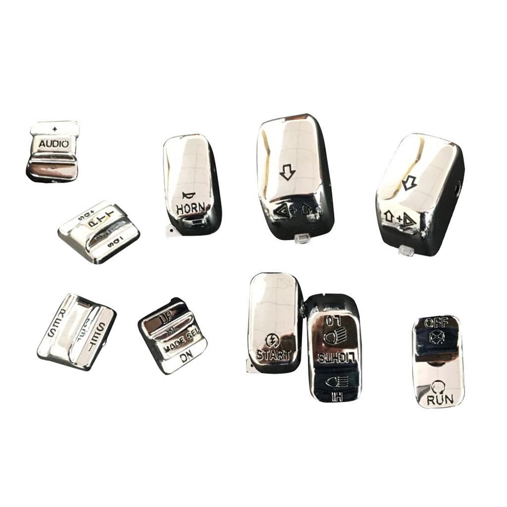 Chrome Switch Housing Buttons Cap Cover For Touring