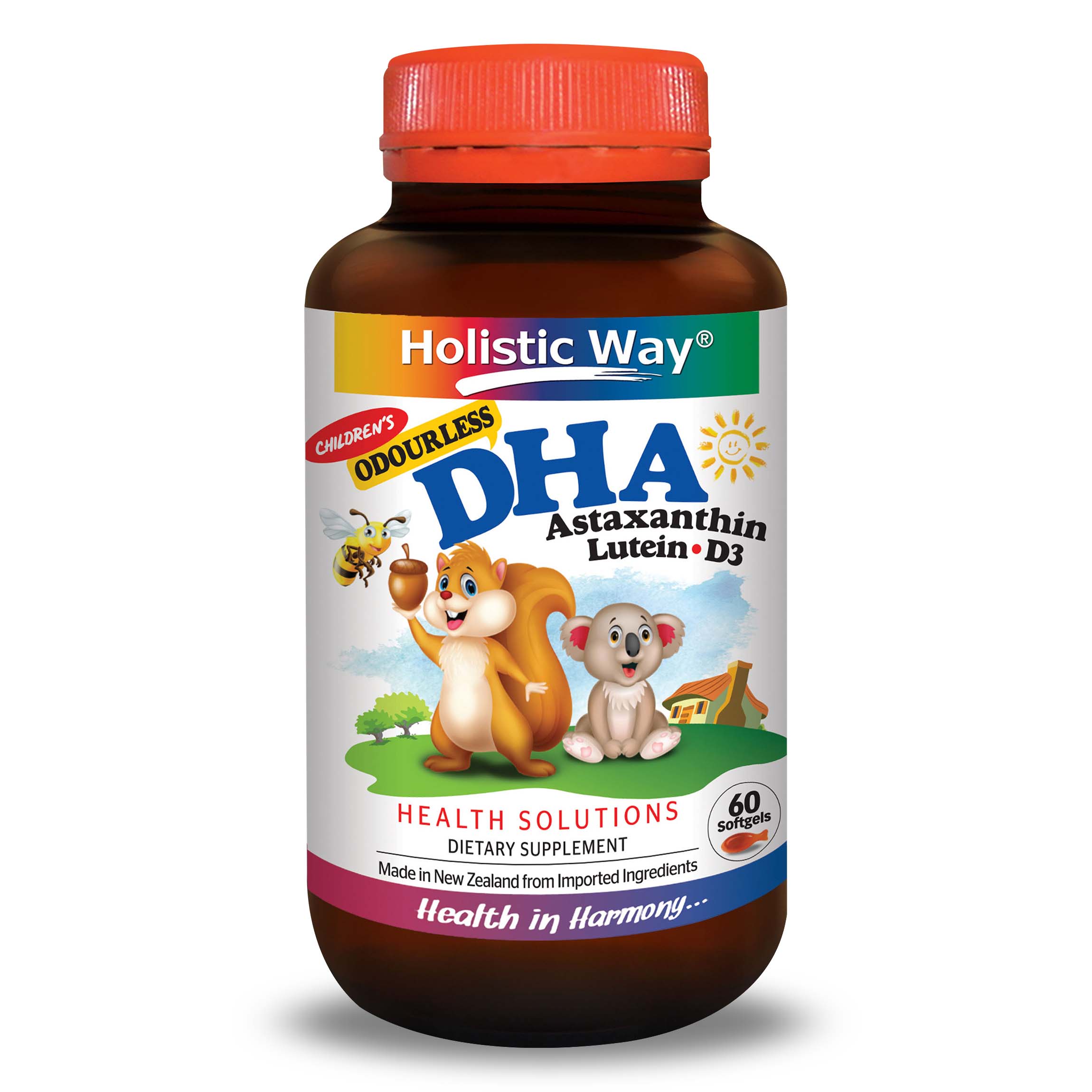 Viên Uống DHA + Lutein Giúp Trẻ Phát Triển Não Bộ Và Xương Toàn Diện Holistic Way Premium Children’s DHA And Lutein