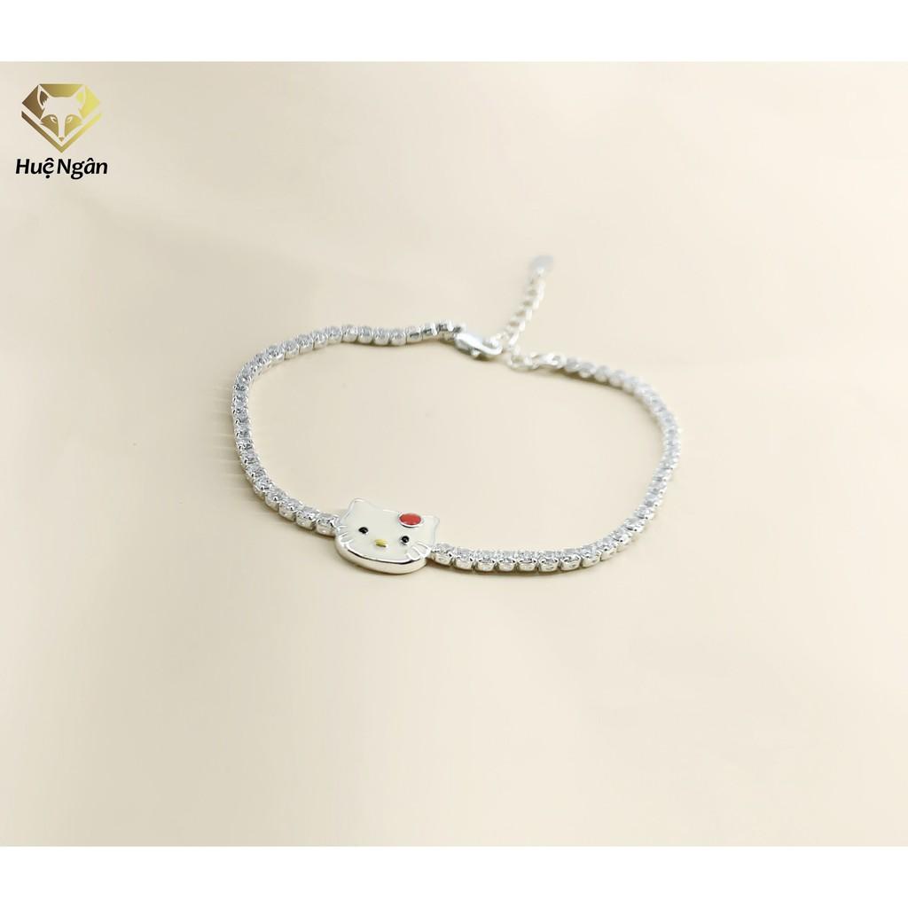Lắc tay bạc 925 Huệ Ngân - Mèo Kitty X12