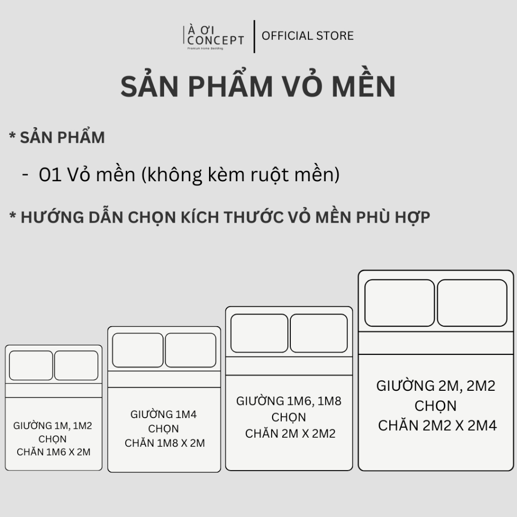 Vỏ Mền Lồng Được Ruột Cotton Satin Hàn Quốc Cao Cấp Màu Trơn Nhiều Màu Kích Thước 1M6 Đến 2M4