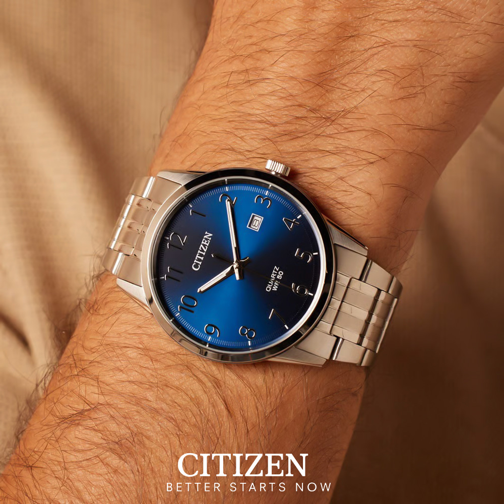 Đồng Hồ Nam Citizen Dây Thép Không Gỉ BI5008-51L - Mặt Xanh (39mm)