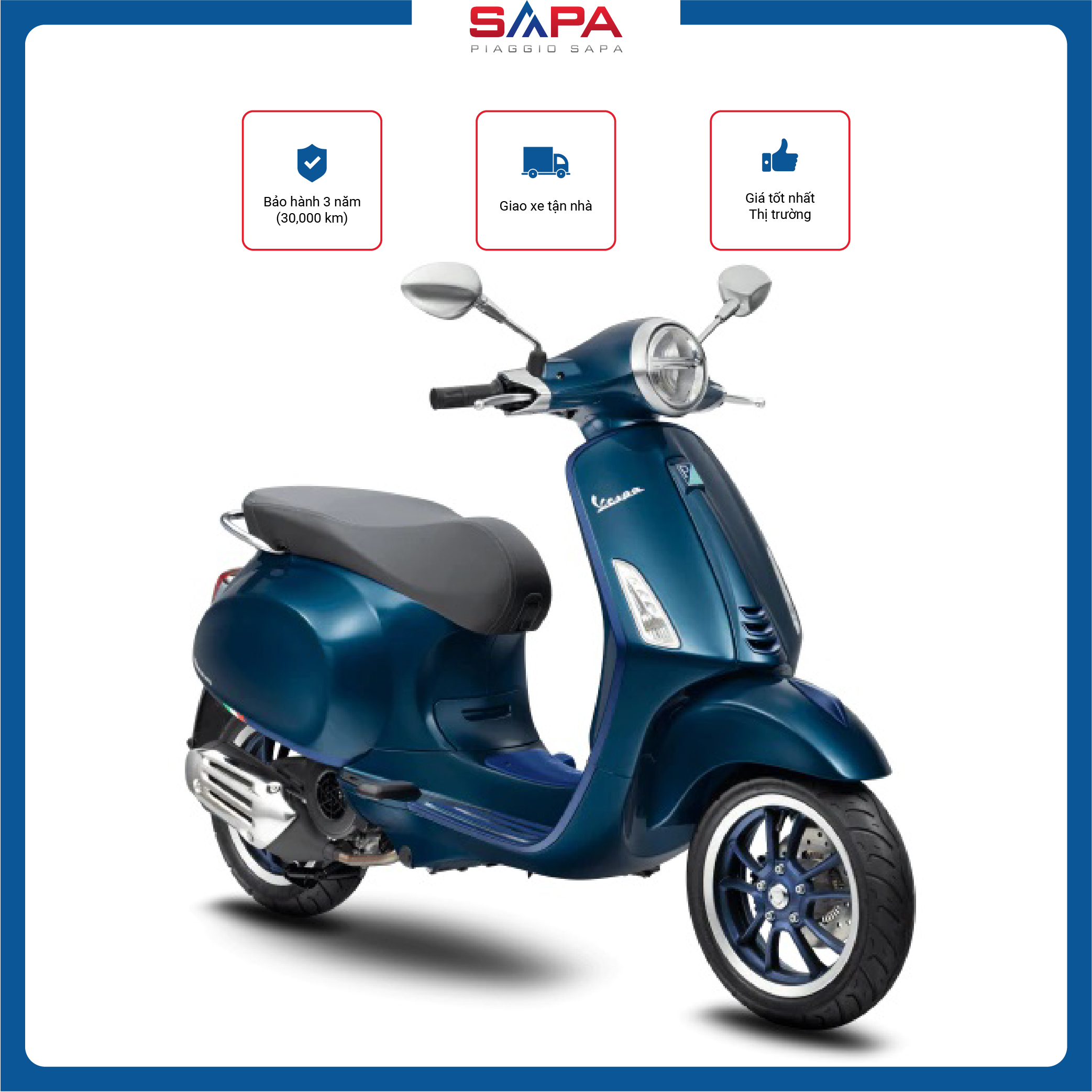 Xe Tay Ga Vespa Primavera S 125 Màu Xanh Đậm Blue Estroverso