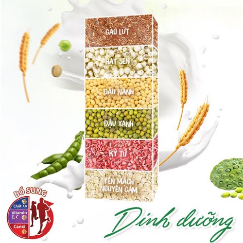 Lốc 4 Hộp Sữa Ngũ Cốc Dinh Dưỡng VIỆT NGŨ CỐC Uống Liền Bổ Sung Năng Lượng Chất Dinh Dưỡng Cho Cơ Thể 180ml/ Hộp