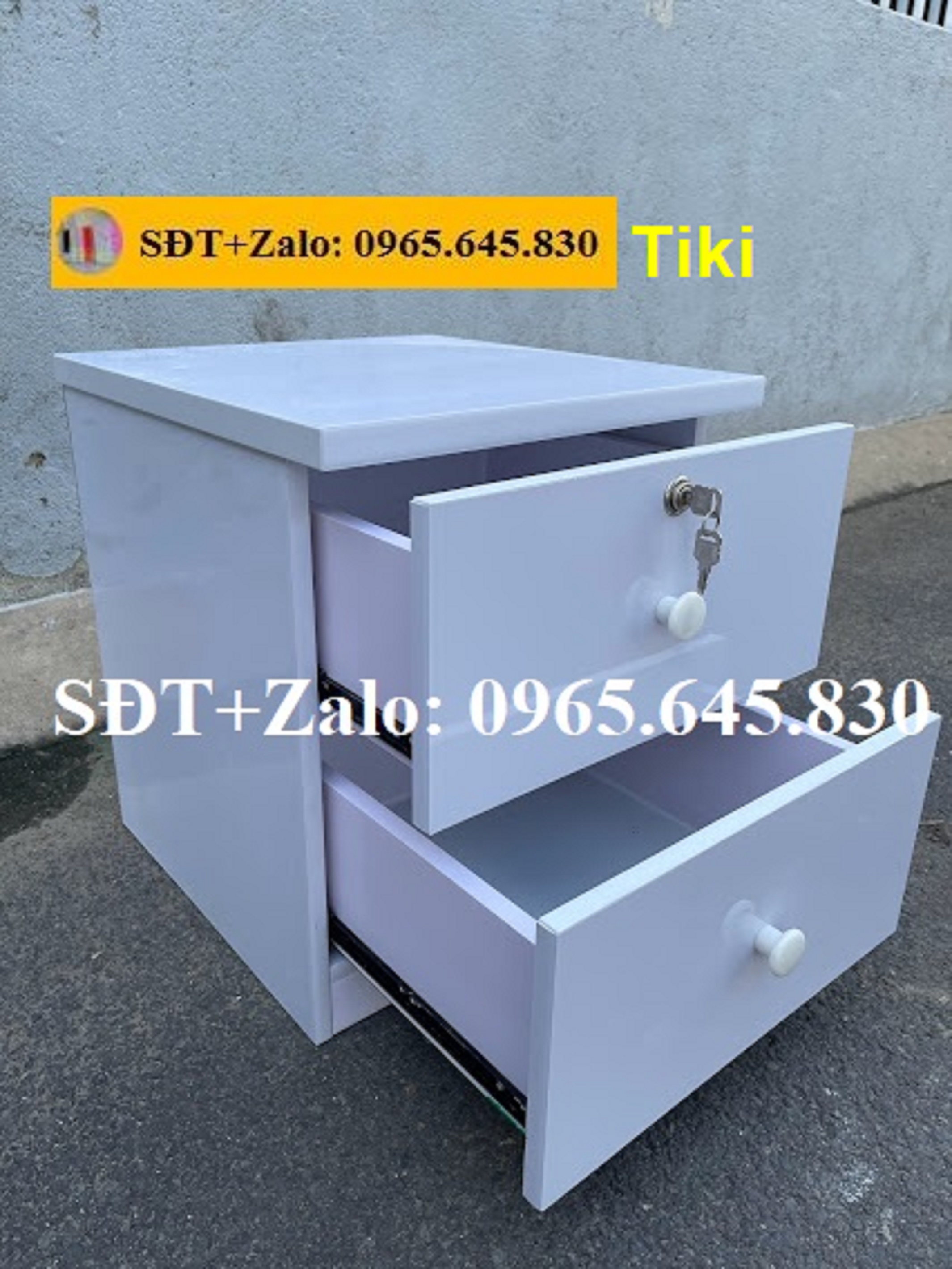 Tủ, Kệ Đầu Giường Nhựa Đài Loan Cao 48cm Ngang 42cm Màu Trắng 904