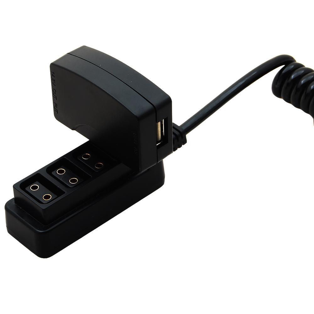 2X D-Tap P-Tap to USB Adapter 5V for V-Mount Camera Battery(Dtap to USB